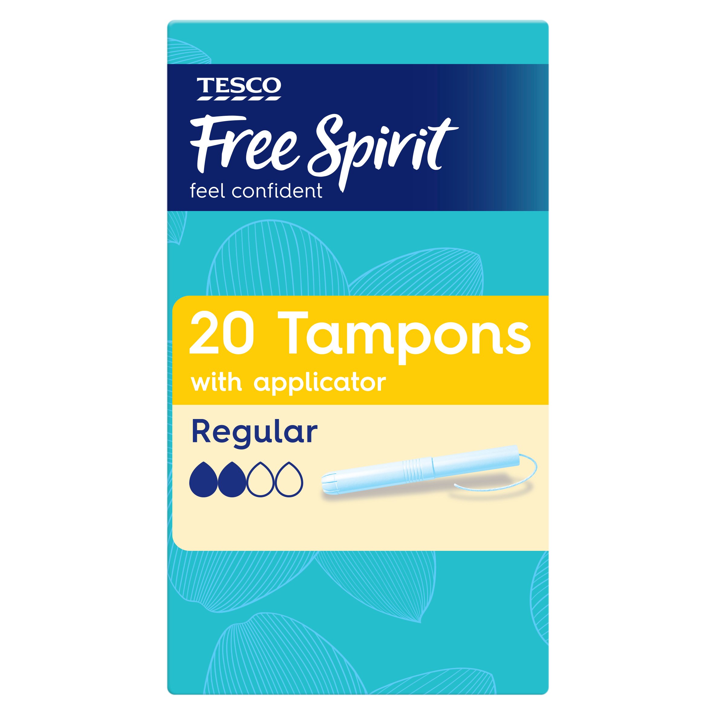 Tesco Free Spirit Tampons with Applicator - Regular 20 Pack
