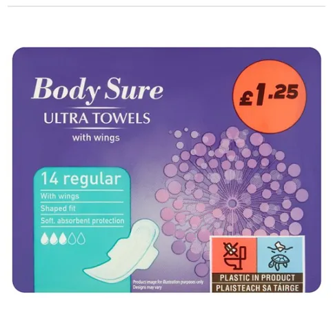 Body Sure 14 Regular Ultra Towels with Wings