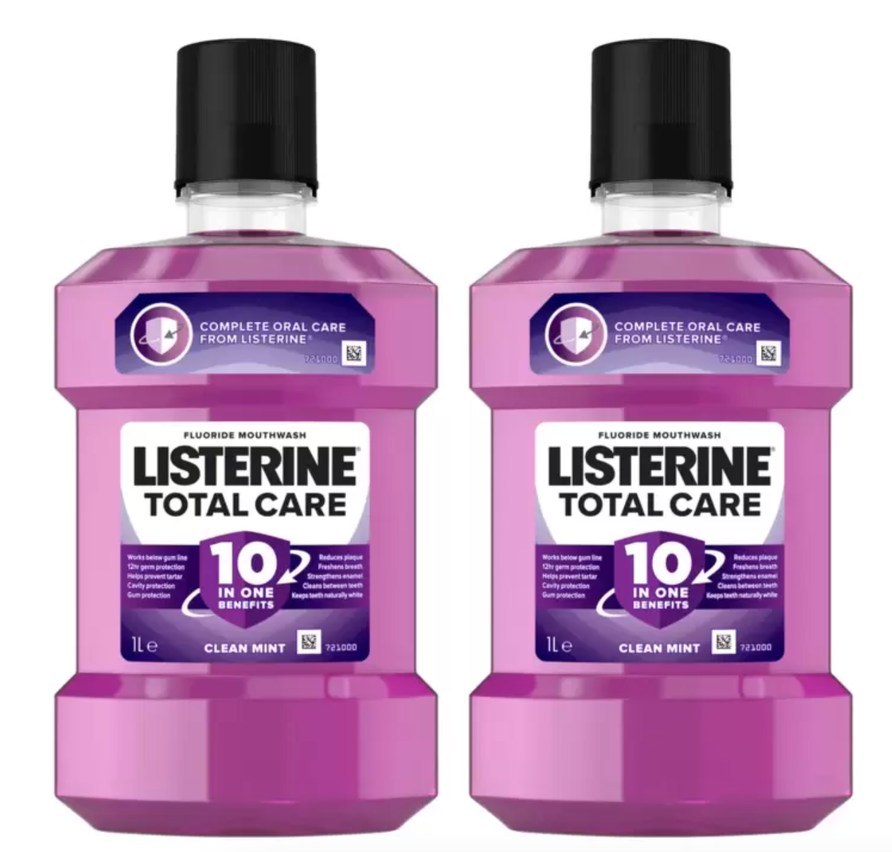 Listerine Total Care 10-in-1 Mouthwash, 2 x 1L